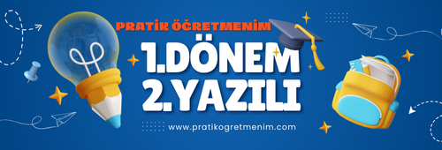 2025 6. - 9. Sınıf Matematik 1. Dönem 2. Yazılı Örneği
