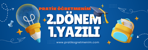 2025 6. - 9. Sınıf Matematik 2. Dönem 1. Yazılı Örneği